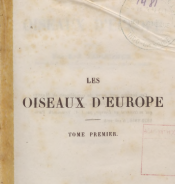Les oiseaux d'Europe. Atlas De 530 Planches Dessinees Par J.-C. Werner
